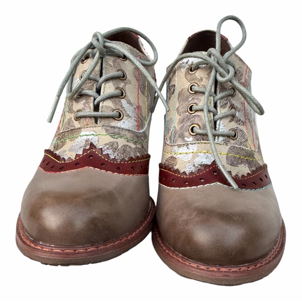 NEW L'ARTISTE SPRING STEP Perrine Shoes Oxford Bootie Grey Multi 38 7.5 -8 - Picture 10 of 15